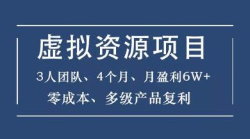 虚拟资源项目—新手、高客单价、多产品复利